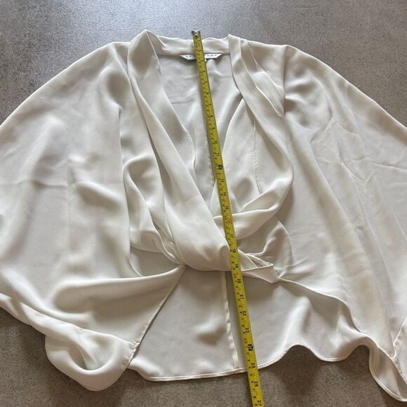Trina Turk Cream Drape Blouse - Picture 5 of 7